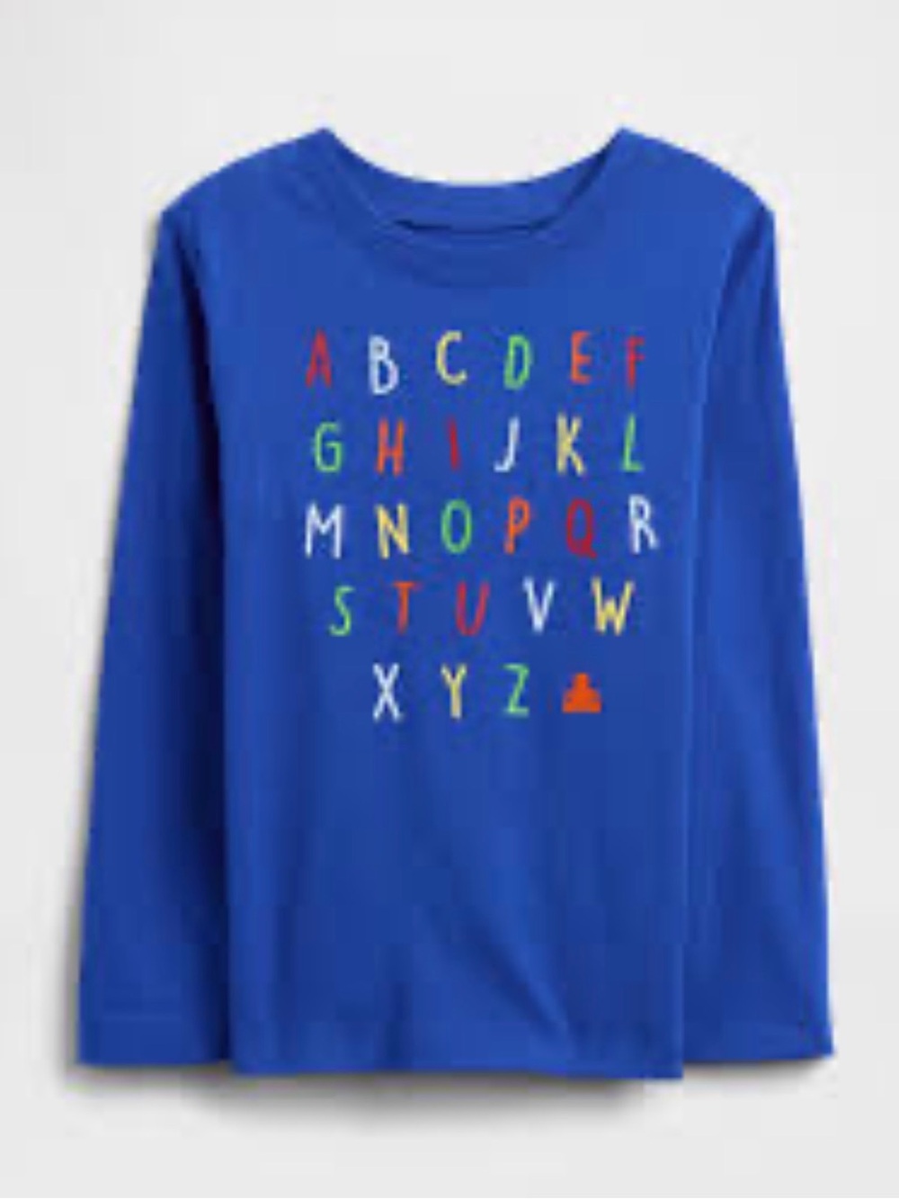 GAP Blue Long-Sleeve Alphabet Tee